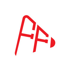 FF letter logo design. FF creative initials letter logo concept. FF letter design.
