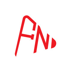 FN letter logo design. FN creative initials letter logo concept. FN letter design.
