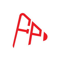 FP letter logo design. FP creative initials letter logo concept. FP letter design.
