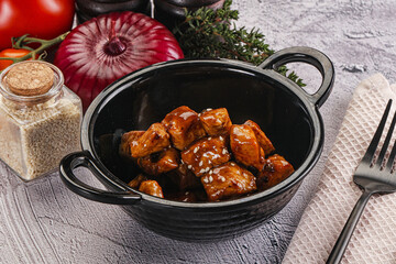 Chicken fillet with soya teriyaki sauce