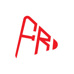 FR letter logo design. FR creative initials letter logo concept. FR letter design.
