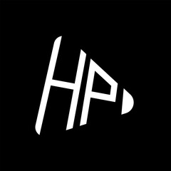 hp letter logo design. hp creative initials letter logo concept. hp letter design.
