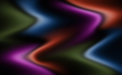 Abstract flowing waves of vibrant colors including purple blue green and red on a dark background
