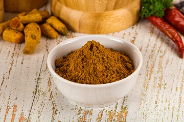 Indian cuisine - curry powder for culinary