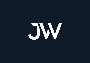 Modern JW monogram logo design with clean lines and bold typography on a dark background, perfect for branding and identity projects.