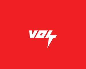 Obraz premium Volt thunder bolt logo design