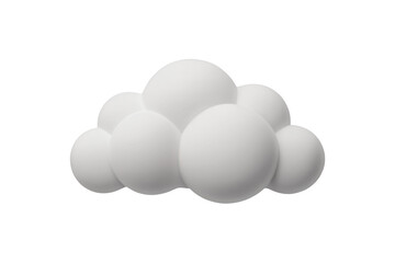 Fluffy white cloud floating in the sky, perfect for weather forecasts, app design, or children's book illustrations, a dreamy, peaceful, and minimalistic design
