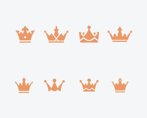Crown king queen logo bundle