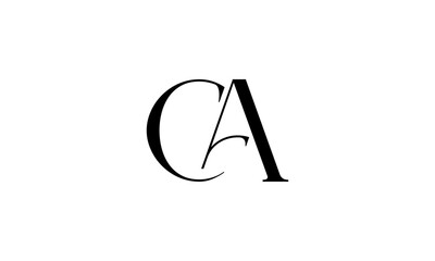 CA initial letters, monogram logo