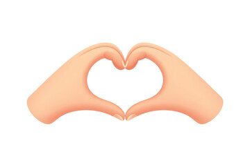 Fototapeta premium Show Your Love: Hands Forming Heart, a universally understood symbol of love, care, and affection for expressing empathy, connection and support in all cultures