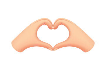 Show Your Love: Hands Forming Heart, a universally understood symbol of love, care, and affection for expressing empathy, connection and support in all cultures