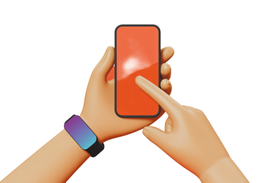 Engaging mobile experience with a smartwatch and phone interface, perfect for digital interaction and app promotion in a modern, clean design