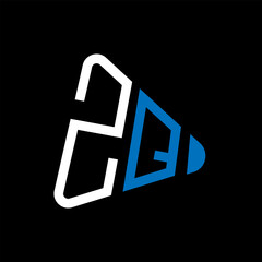 zq letter logo design. zq creative initials letter logo concept. zq letter design.
