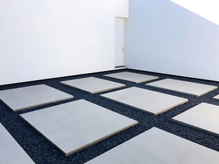 Zen Tranquility: Stepping Stones for Meditative Retreat and Wellness Promotion, Perfect for Spa and Relaxation Marketing