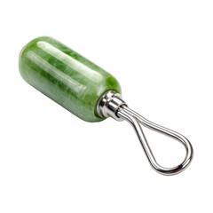 Elegant green jade roller for facial massage and skincare routine