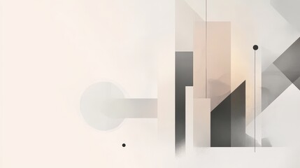 A minimalist urban desktop wallpaper with abstract shapes and neutral tones