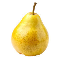 Yellow pear whole isolated on transparent background