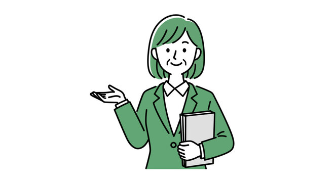 Experienced female professional providing expert guidance, presenting valuable information with a friendly, confident expression for effective business communication and strategic insights