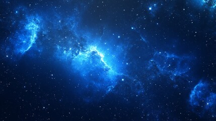 A vibrant blue wallpaper with sparkling stars in a starry sky 