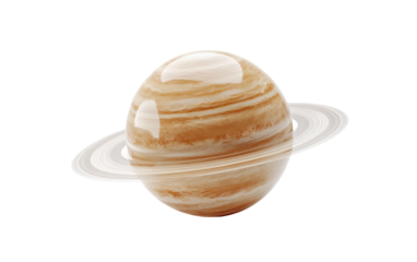 A planet Saturn emoji with visible rings symbolizing space astronomy and cosmic exploration in digital communication isolated on transparent background PNG