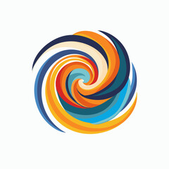 Dynamic swirling vortex of vibrant colors creates an eye-catching modern abstract design, perfect for creative projects and impactful visual communications or branding solutions