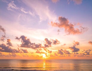 Obraz premium Beautiful sunset over the ocean