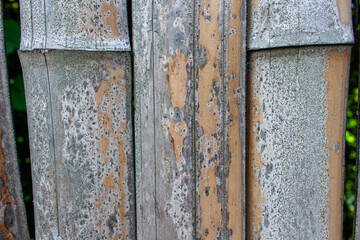 old wooden door from bamboo