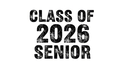 Class of 2026 senior design on isolated on white background