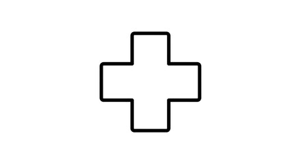 Obraz premium Medical cross symbol isolated on white background