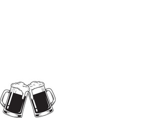 A vector set of beer glass icons and cocktail drinks for a beverage bar design
