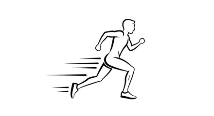 Running figure graphic vector