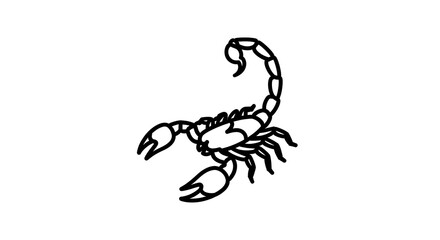 Scorpion silhouette insect isolated