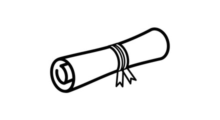 Scroll document isolated on white background