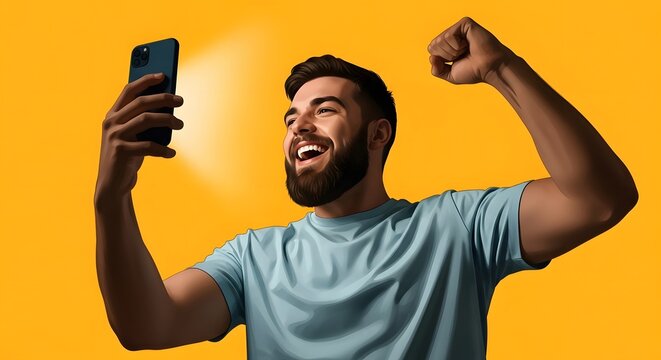 Young Man Studying at Desk with Laptop and Books, Focused and Determined
