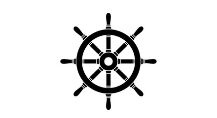 Obraz premium Steering wheel icon isolated