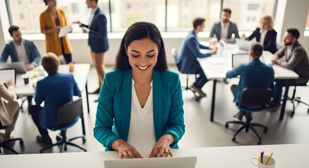Young Woman Cooking Healthy Food in Modern Kitchen, Overhead View