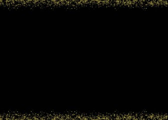 Abstract Gold Glitter Texture on Black Background
