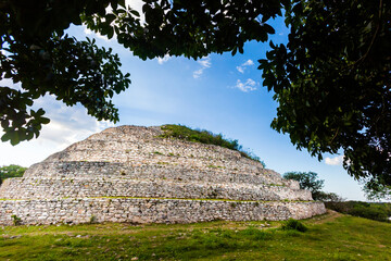 Izamal pyramids archeological site in Mexico