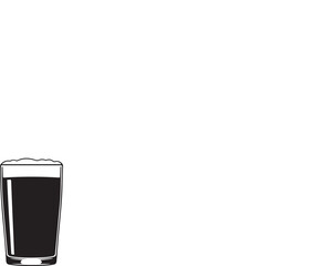 Coffee, milk, and cola next to a blank tablet screen for your business advertisement vector icon design