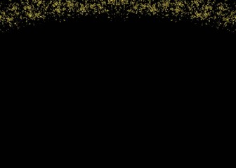 Abstract Gold Glitter Texture on Black Background