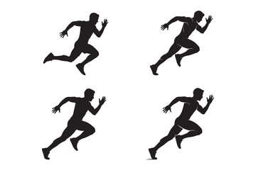 A cartoon vector illustration shows a silhouette of a businessman with a megaphone announcing a concept of success to business people