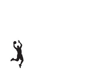 Black vector silhouettes of men runners and football players in action for sport illustrationWeb