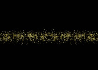 Abstract Gold Glitter Texture on Black Background