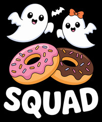 Cute Halloween Donut Squad Boy Girl Party Birthday Lover