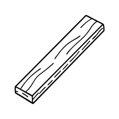 Vector art of wooden plank with wood grain texture