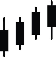 A simplified stock market graph with candlestick charts showing financial data, market trends, and economic analysis for investors.