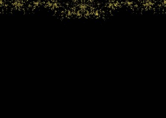 Abstract Gold Glitter Texture on Black Background