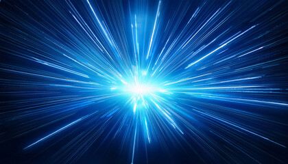 Obraz premium Blue Light Burst Explosion For Background