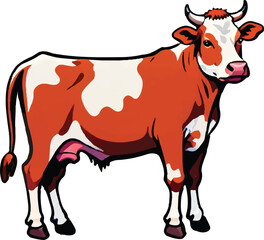 cow isolated on white