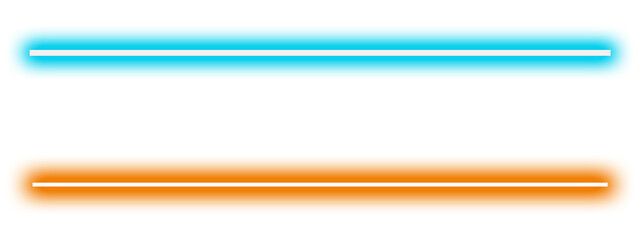 Cyan and Orange Glossy UI Buttons with White Lines Modern App and Web Interface Elements